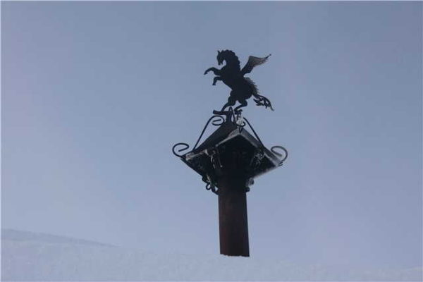 The winged horse is not a decoration for the home