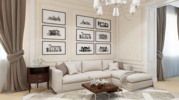 Framed pictures from moldings