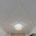 Flexible molding on the ceiling again - smooth transitions from one diamond to another create an interesting effect