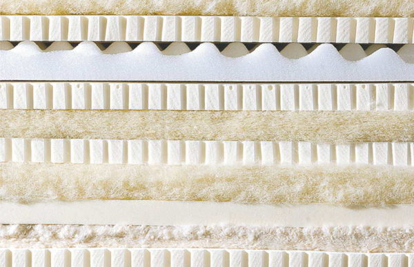 Different thickness, density, stiffness, different manufacturing technologies
