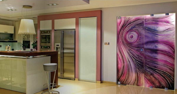 Stained glass doors can be in any style