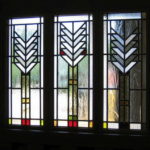 The combination of colored and patterned glass provides many options