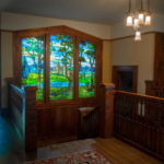 An example of landscape paintings from glass