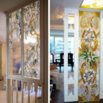 More options for stained glass partitions - they do not have to be made of stone or take up all the space