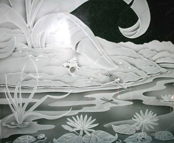 Deep etching technique - glass matting