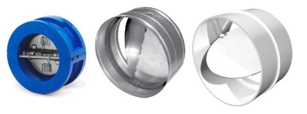 A check valve for ventilation is made of plastic and metal