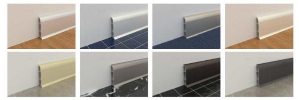 Colors of aluminum skirting boards