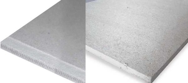 Edge types - on walls it is better with a chamfer, on the floor - even