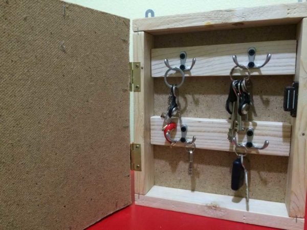 Homemade wall key holder