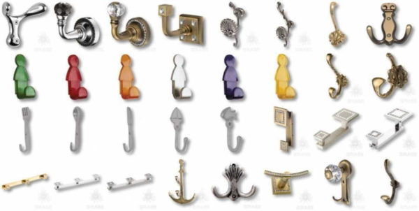 Some types of furniture hooks are made of metal, and there are also plastic
