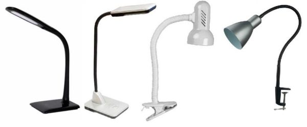 The flexible leg in the cheaper version is a plastic corrugation, in the more expensive ones it is made of stainless or blackened steel