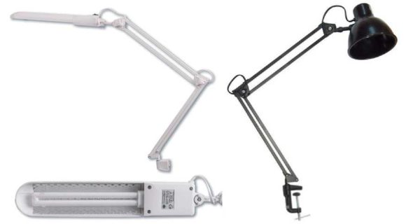 The best way to attach a lamp to a table is to use a model with a bracket