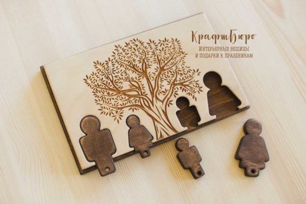 With separate built-in key fob for each family member