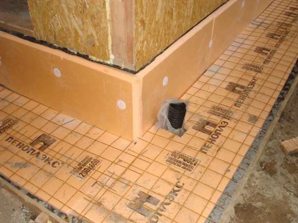 Penoplex for a blind area around the house and insulation of the basement is an excellent choice