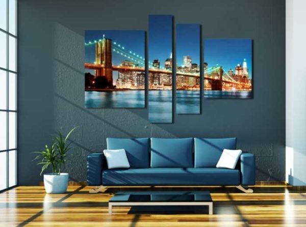 Finding a free wall in modern interiors is not too difficult