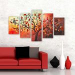 Not all, yes, you need to place modular paintings in the center of the composition