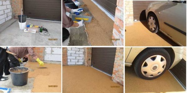 The procedure for laying a seamless coating and its testing