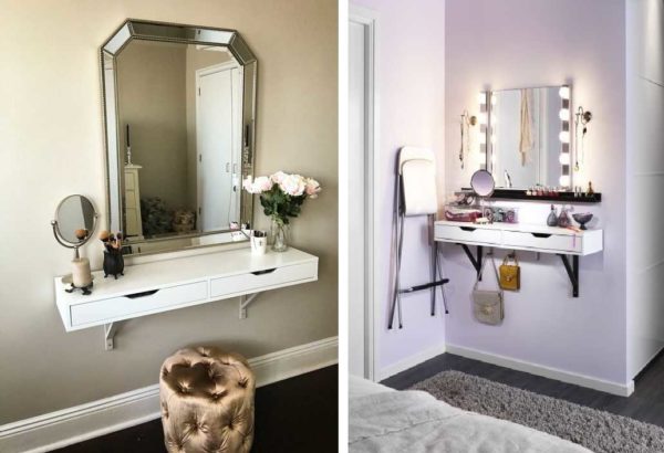 Functional, convenient, compact - models of dressing tables for small rooms