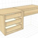 One of the projects of the hanging table for the bedroom
