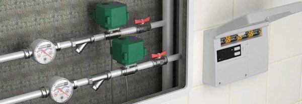 Protection against water leakage consists of three components: water presence sensors, electric taps and a controller that controls it all
