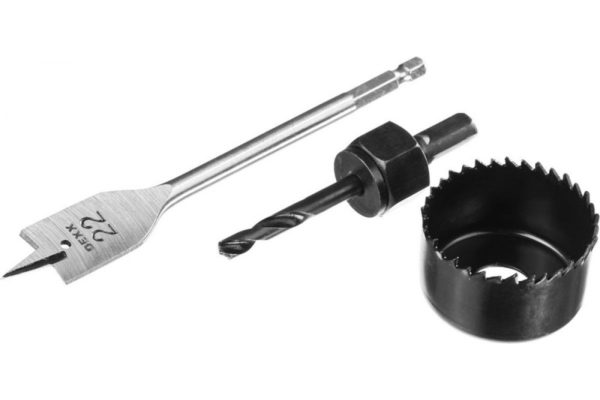Set for inserting locks into interior doors (for wood)