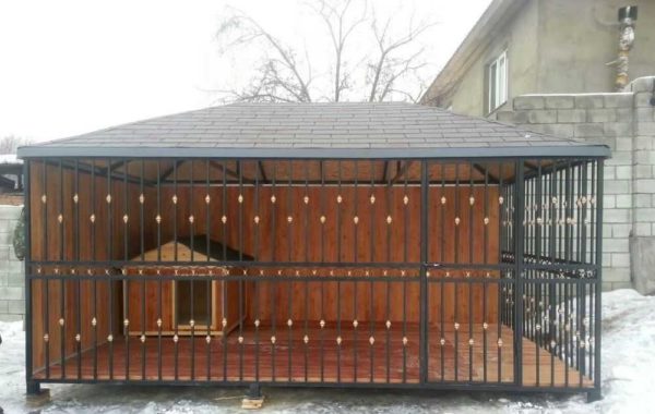 Forged dog enclosure looks solid