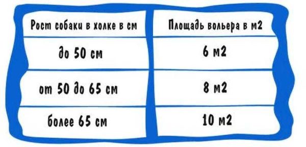 Recommended enclosure size for large and medium dogs