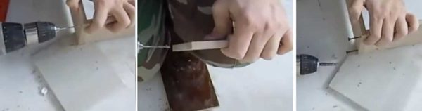 We complete the assembly of the door frame