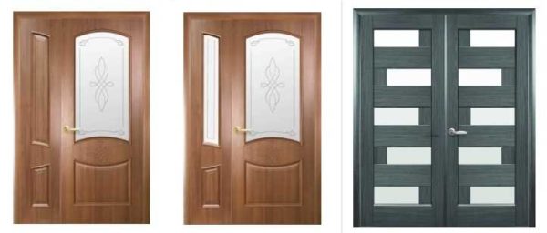 Double-leaf interior doors
