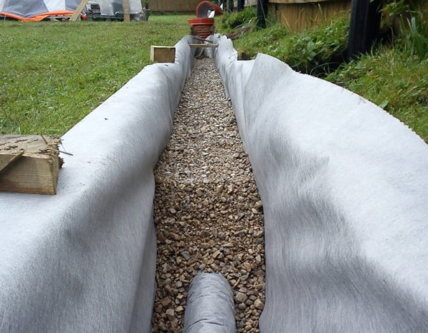 Drainage geotextile