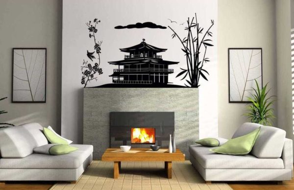 A certain style of the sticker, dictates the presence of features of the same style in other objects and design