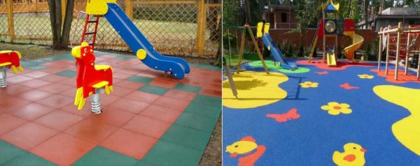 This is what a rubber coating for playgrounds might look like.