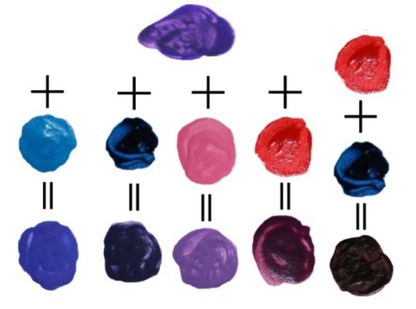 Getting vibrant shades of purple