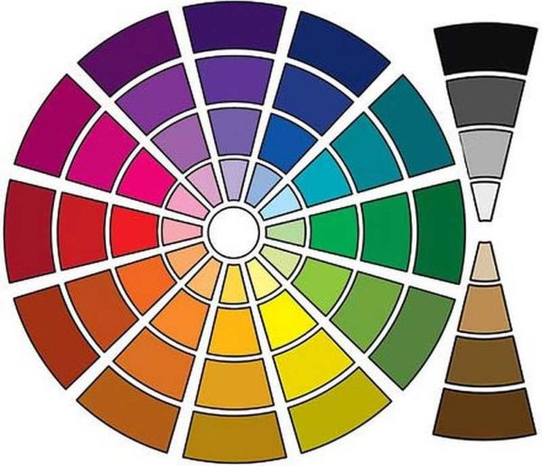 Each color can be darker or lighter