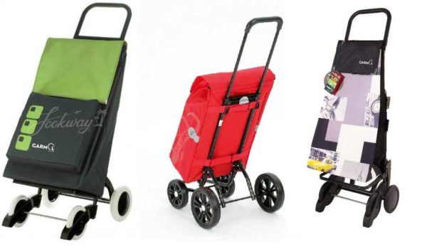 Shopping trolley bag on wheels: four wheels are stable and reliable