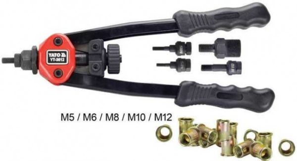 Screw-type manual riveter: pay attention to the dimensions of the fasteners that can be installed
