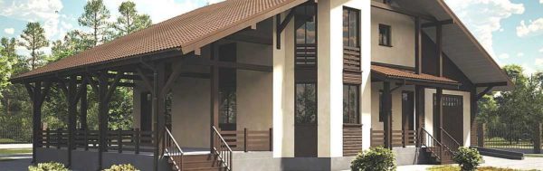 If the main parameters of the building are in the correct proportion, the building looks interesting in any style.