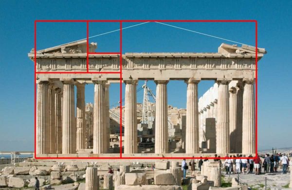 The surviving buildings of antiquity are also subject to the rule of the golden section