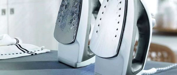 Carbon deposits / burn-on on the soleplate stains things and makes ironing more difficult