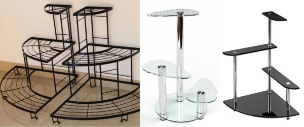 Corner flower cabinet for efficient use of space