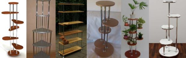 Assembled from furniture pipe and MDF or chipboard
