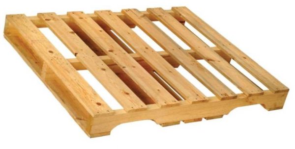 The appearance of the American pallet differs from others due to the curly cutouts in the front and back walls