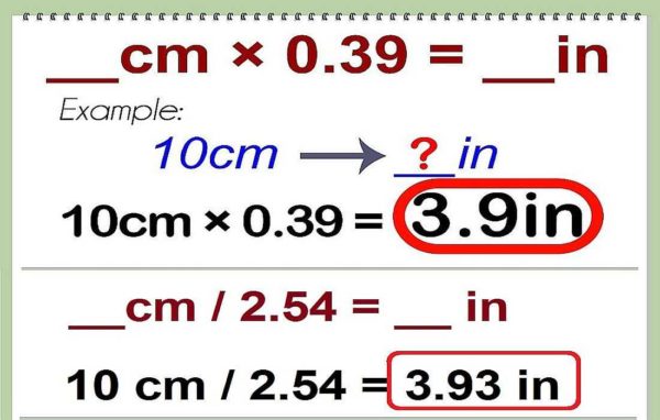 How to convert centimeters to inches: two ways
