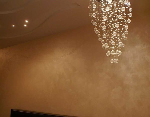 Decorative wall painting: silk effect