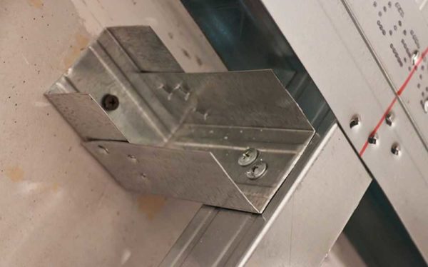 Most often, the frame for the gypsum board has both self-tapping screws and a perforated connection
