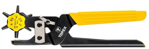 Rotary punching pliers for sheet metal and drywall