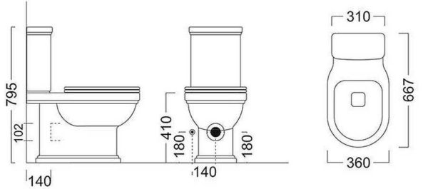 One of the varieties - with a one-piece cistern