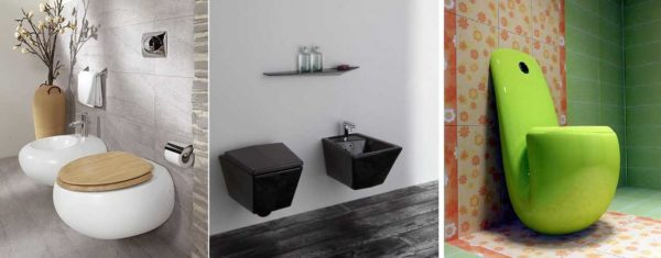 The toilet bowl can look different