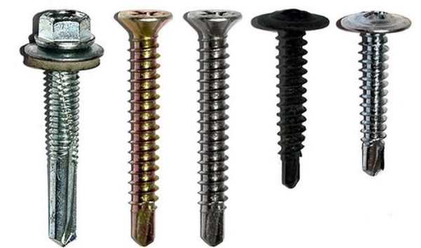Self-tapping screws with a press washer for fastening sheet metal