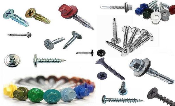 Types of self-tapping screws: by application, by metal, by head, by size